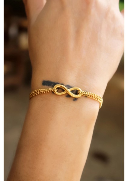 Sonsuzluk Figürlü Kadın Çelik Bileklik fiyatları