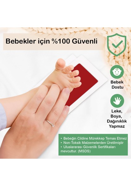 Non-Toksik Mürekkepli Bebek El Ayak Izi Baskı Kiti, Bebek Cildine Temas Etmez, Bebek Hediyelik fiyatları
