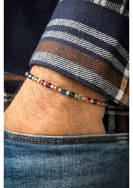 316L Çelik ve Swarovski Taşlı Çok Renkli Erkek Bileklik FRJ12349-3349-CK2 fiyatları