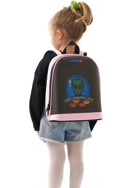 LED Ekranlı Akıllı Sırt Çantası – Bluetooth Kontrollü Işıklı Dijital Ekran Çanta