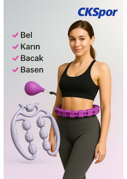 Egzersiz çemberi ve 9 tekerlekli masaj aleti süper ıncelme seti bel bacak kalça ıncelme ve şekillendirme seti fiyatları