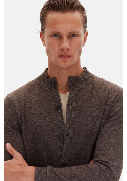 Ds Damat Regular Fit Kahverengi Düz Örgü Hirka fiyatları