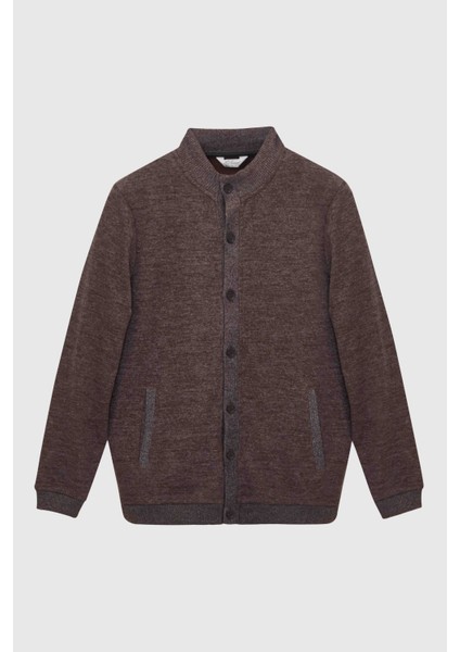 Ds Damat Regular Fit Kahverengi Düz Örgü Hirka indirimleri