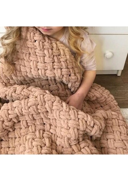 Puffy El Örgüsü Bebek Çocuk Battaniyesi