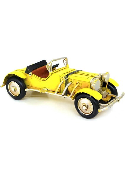 Dekoratif Metal Araba Sarı