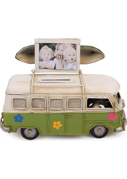 Dekoratif Metal Minibüs Çerçeveli ve Kumbaralı fiyatları