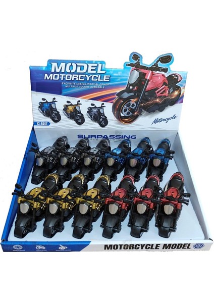 1 Adet Sürtmeli Kaliteli Oyuncak Motosiklet Yurtdışından Özel Üretim Motor 14 Cm.