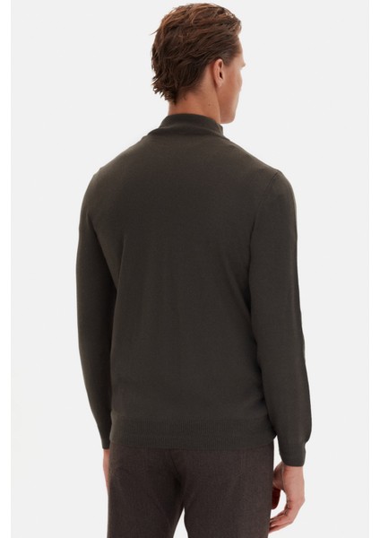 Ds Damat Regular Fit Haki Düz Örgü Kazak fırsatları