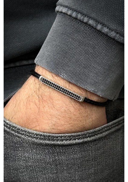 925 Ayar Gümüş Zirkon Taşlı Italyan Model Gümüş Renk Erkek Bileklik FRJ12557-3557-A fiyatları