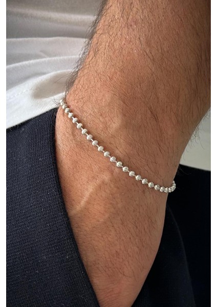 925 Ayar Gümüş Italyan Model Gümüş Renk Erkek Bileklik FRJ12571-3571-A fiyatları