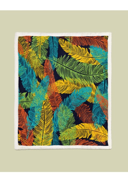 Desenli Sherpa Kalın Tv Battaniyesi