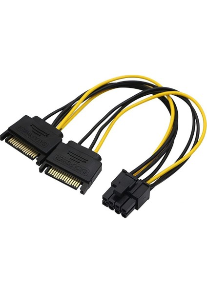 Ekran Kartı Power Güç Kablosu 2 Sata To 8 Pin (6+2) Pci-Ex Ekran Kartı Kablosu indirimleri