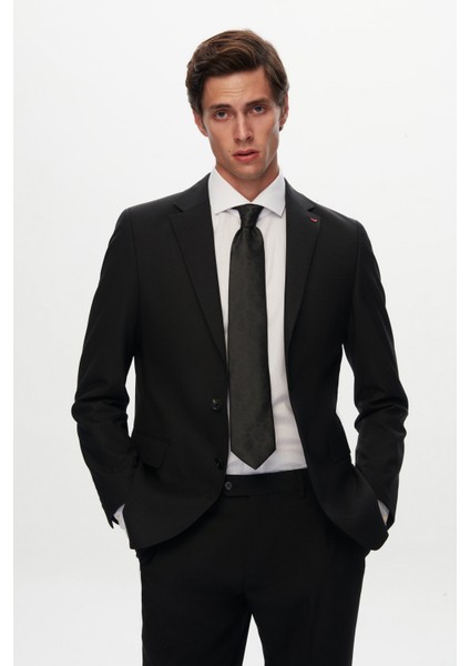 Ds Damat Slim Fit Siyah Düz Takim Elbise