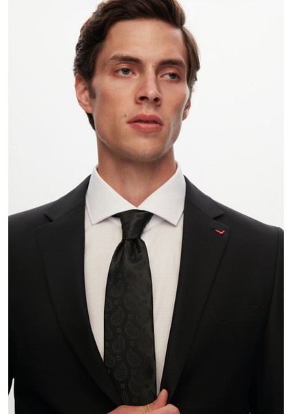 Ds Damat Slim Fit Siyah Düz Takim Elbise modelleri