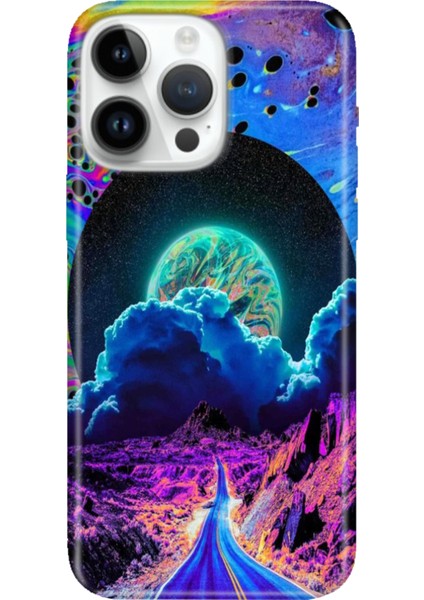 iPhone 15 Pro Max Kılıf Desenli Baskılı Tpu Rubber Kapak Dream Road