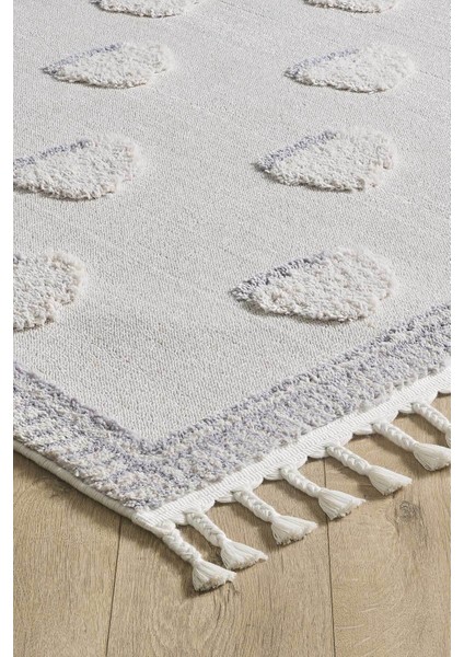 Kids - White Cloud Bulut Desenli Çocuk Takma Saçaklı Çocuk Halısı fiyatları