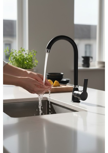 Kalın Gövde Mutfak Bataryası Delta Eviye Musluğu Krom Eviye Bataryası - %100 Pirinç Hammadde, Paslanmaz, Ağır Gövde, Krom, 360 Hareketli Boru fiyatları