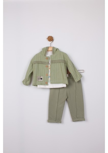 Kapşonlu 3lü Erkek Takım