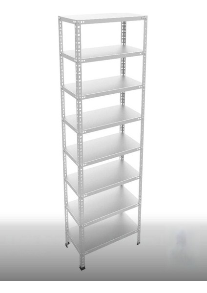 Galvaniz Çelik Raf Ünitesi 93X93X200 8 Katlı Arşiv Rafı Depo Rafı Kiler Rafı