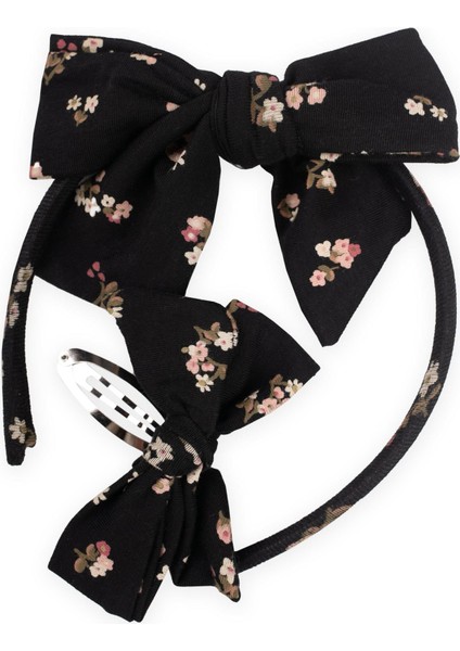 Taçlı Toka Seti Lacivert Çiçekli fiyatları