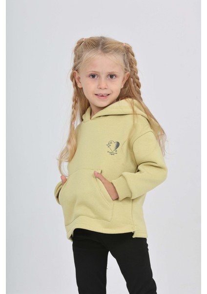 Kız Çocuk Kalp Baskılı Sweatshırt modelleri