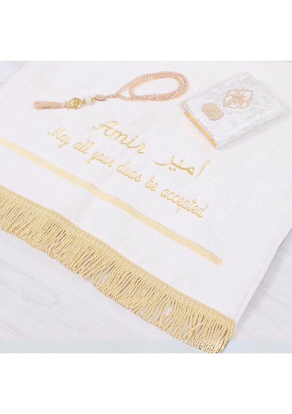 Kişiselleştirilmiş Isme Özel Lüks Kalın Seccade, Kuran, Tesbih, Hediye Seti, Ramazan Hediyelik fırsatları