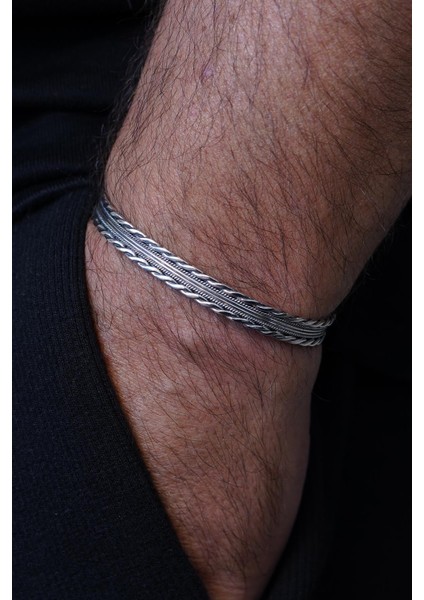 925 Ayar Gümüş Italyan Model Gümüş Renk Erkek Bileklik/yüzük Set FRJ12661-3661-A6 fiyatları