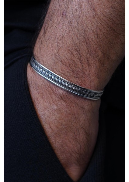 925 Ayar Gümüş Italyan Model Gümüş Renk Erkek Bileklik/yüzük Set FRJ12661-3661-A12 fiyatları