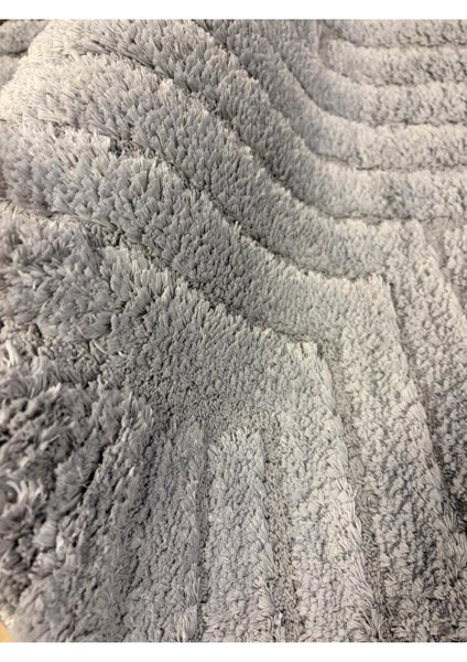 3D Mikrofiber Shaggy 200X290 Ebatlı Exclusive +Kalın ve Yumuşak+Gri Renk modelleri