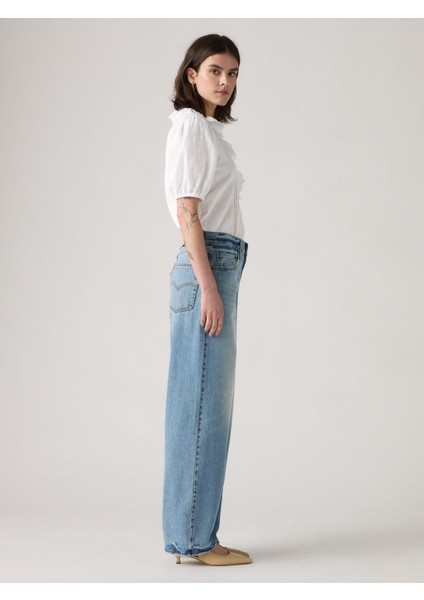 Baggy Dad Kadın Mavi Jean Pantolon 001TI-0004 fiyatları