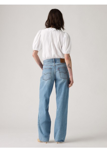 Baggy Dad Kadın Mavi Jean Pantolon 001TI-0004 modelleri