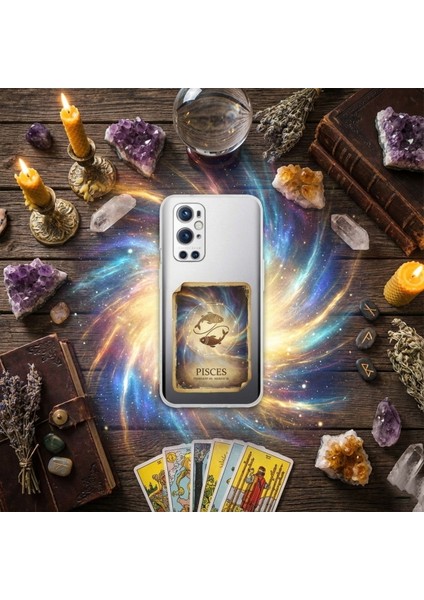 Samsung Galaxy S20 Fe ile Uyumlu Burç Kartları Balık Tasarımlı Şeffaf Silikon Kılıf modelleri