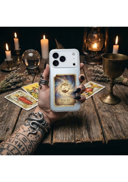 Samsung Galaxy S20 Fe ile Uyumlu Burç Kartları Balık Tasarımlı Şeffaf Silikon Kılıf fırsatları