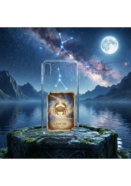 Samsung Galaxy S10 ile Uyumlu Burç Kartları Yangeç Tasarımlı Şeffaf Silikon Kılıf fiyatları