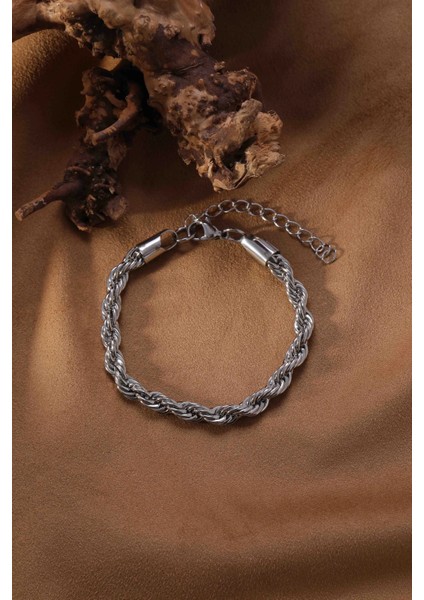 Çift Burgulu Çelik Erkek Bileklik modelleri