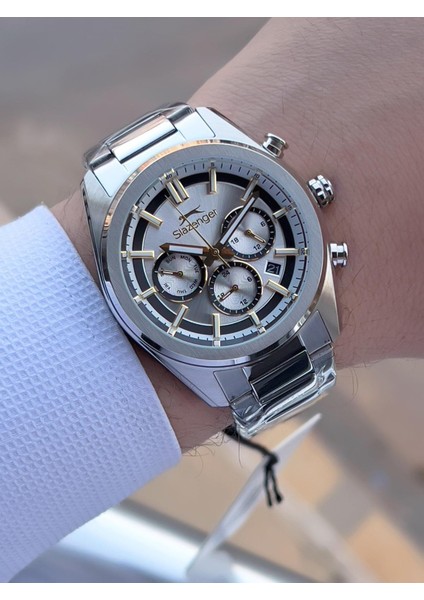 Italyan Tasarım Bileklik Hediyeli 2 Yıl Garantili 10 Atm Çelik Erkek Kol Saat ESL.Y2554.4 modelleri