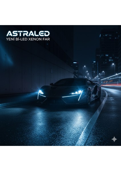 Bi-Led Projektör Far Içi LED Mercek 2.5 Inc High Power Kısa - Uzun Birlikte