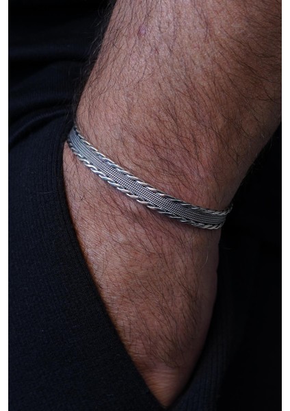 925 Ayar Gümüş Italyan Model Gümüş Renk Erkek Bileklik/yüzük Set FRJ12661-3661-A10 fiyatları