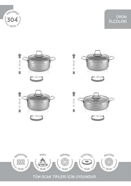 Serra 8 Pcs Tencere Set modelleri