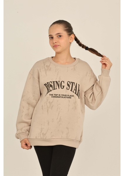 Kız Çocuk Rısıng Star Baskılı Sweatshirt fiyatları