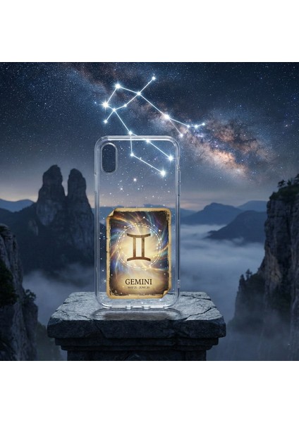 Realme 11 ile Uyumlu Burç Kartları Ikizler Tasarımlı Şeffaf Silikon Kılıf fiyatları