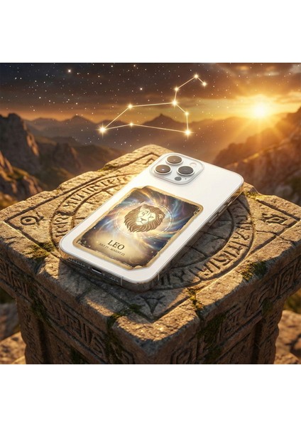 iPhone 16 Pro ile Uyumlu Burç Kartları Aslan Tasarımlı Şeffaf Silikon Kılıf indirimleri