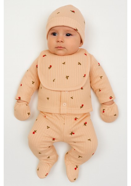 5'li Desenli Hastane Çıkışı Baskılı Yenidoğan Set