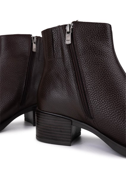 Kadın Hakiki Deri Kahverengi Topuklu Bot 1081 155 Bn Bot SK25-26 Kahve Fltr indirimleri