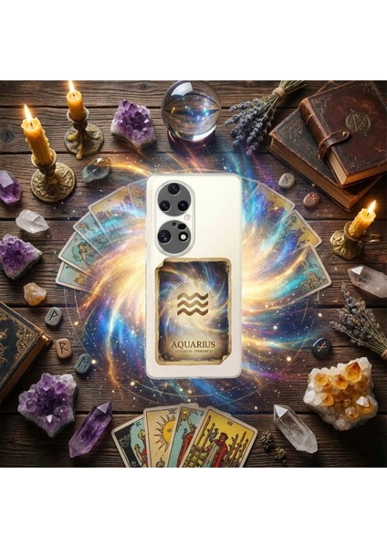 Nothing Phone 1 ile Uyumlu Burç Kartları Kova Tasarımlı Şeffaf Silikon Kılıf modelleri