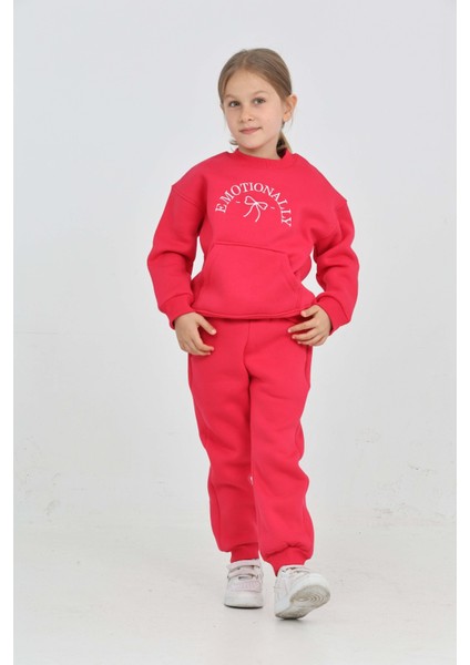 Kız Çocuk Fiyonk Nakışlı Eşofman Takım fırsatları