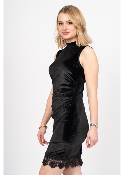 Velvet Lace Elegance – Premium Kadife Güpür Dress 50349 modelleri