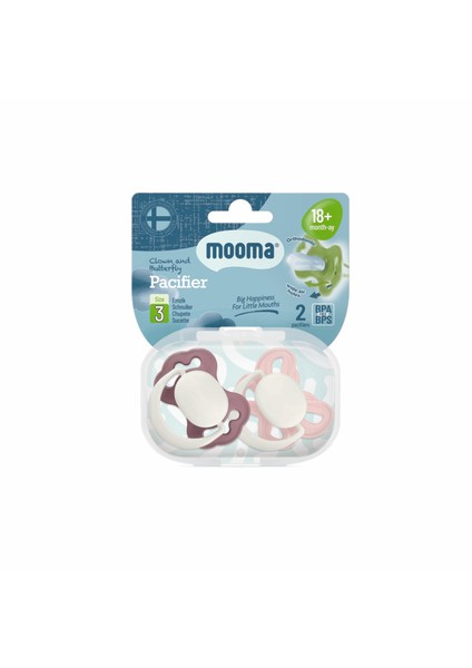 Palyaço ve Kelebek Emzik No:3 Bebek Pembe&kahvemsi Mor - Emzik Kutusu Hediye