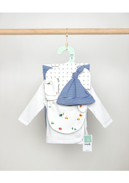 Erkek Bebek %100 Pamuk 5'li Hastane Çıkışı Hediye Seti 0-3 Ay fiyatları