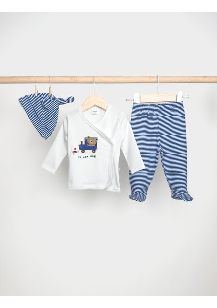 Erkek Bebek %100 Pamuk 5'li Hastane Çıkışı Hediye Seti 0-3 Ay modelleri